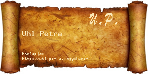 Uhl Petra névjegykártya